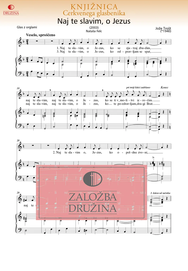Note CG - Naj te slavim, o Jezus (Trošt Jože) 2004