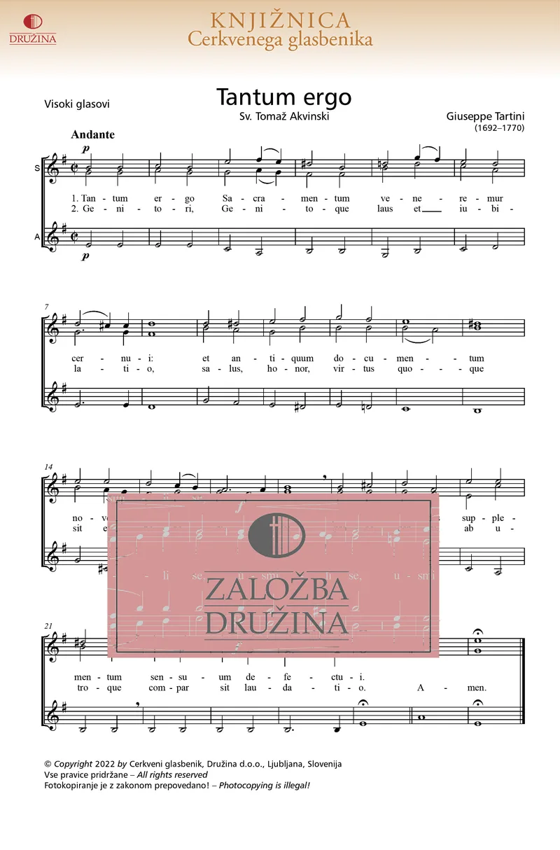 Note CG - Tantum ergo (Tartini Giuseppe) 2022