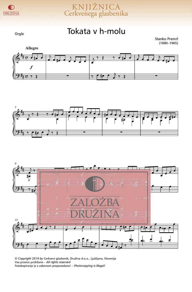 Note CG - Tokata v h-molu (Premrl Stanko) 2019