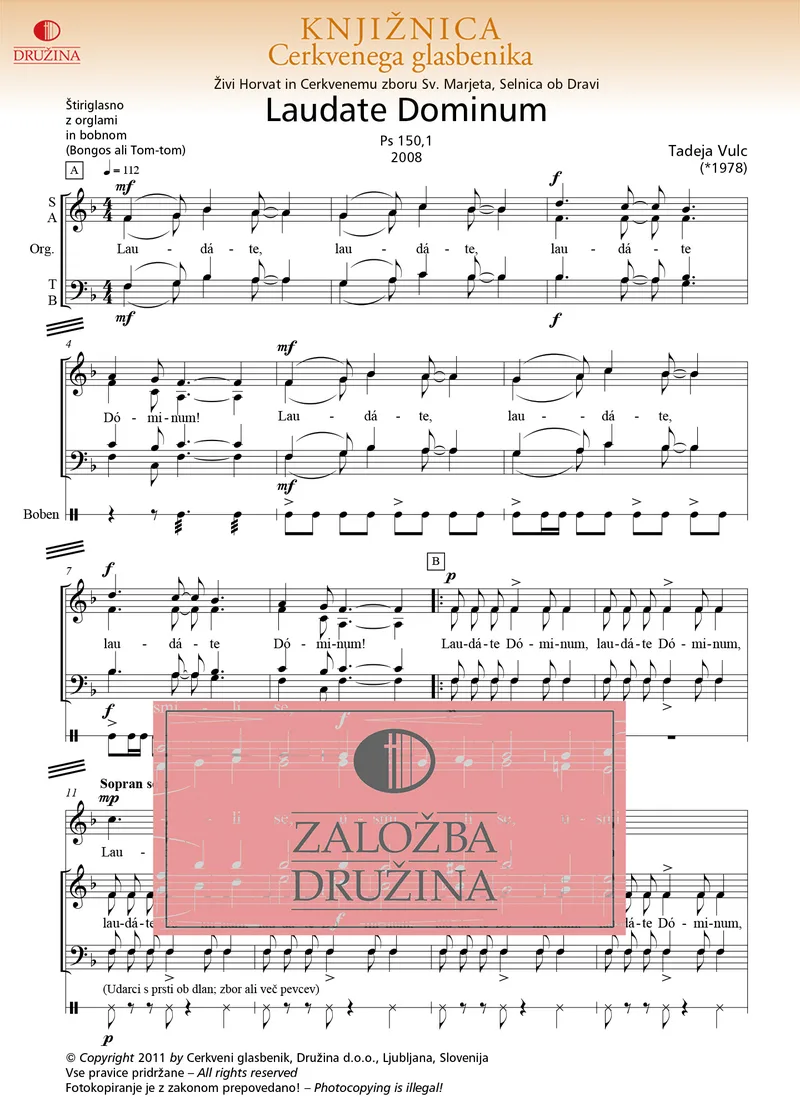 Note CG - Laudate Dominum (Vulc Tadeja) 2011