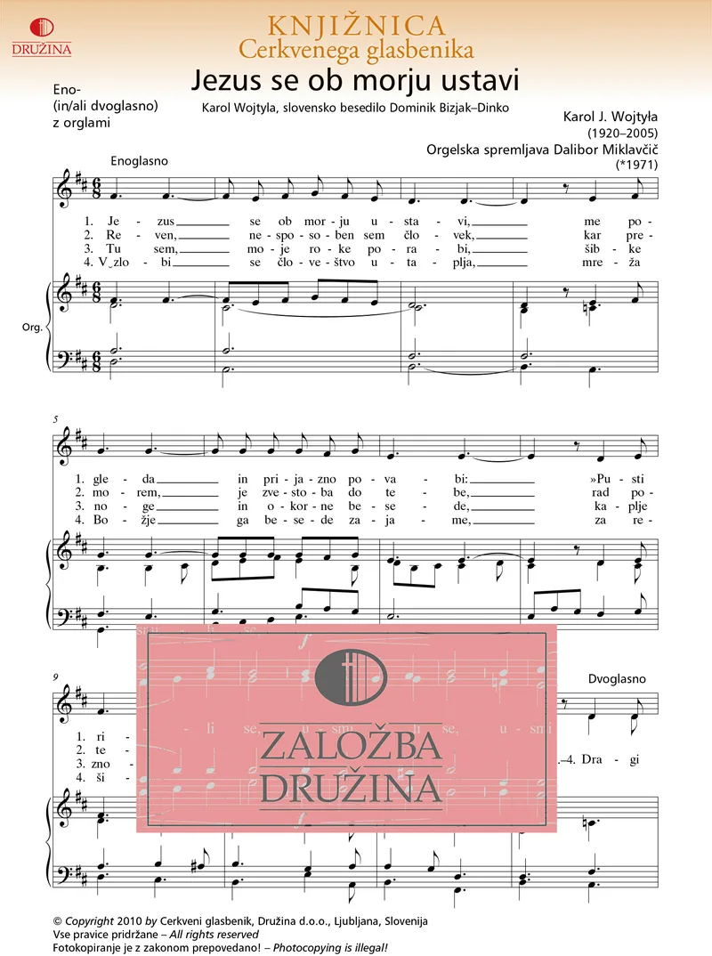 Note CG - Jezus se ob morju ustavi (Karol J. Wojtyla) 2010
