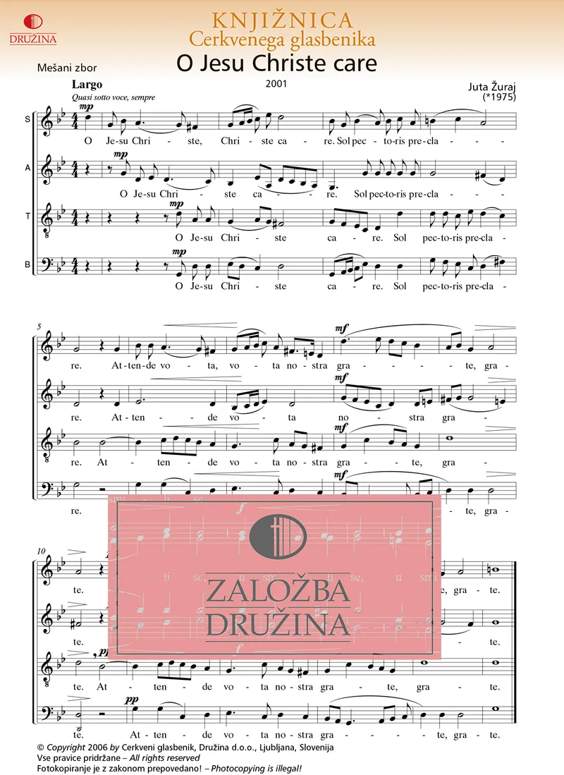 Note CG - O Jesu Christu care (Žuraj Juta) 2006