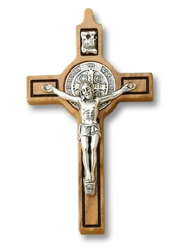 Obesek križ sv. Benedikta z vrvico 5 x 3 cm