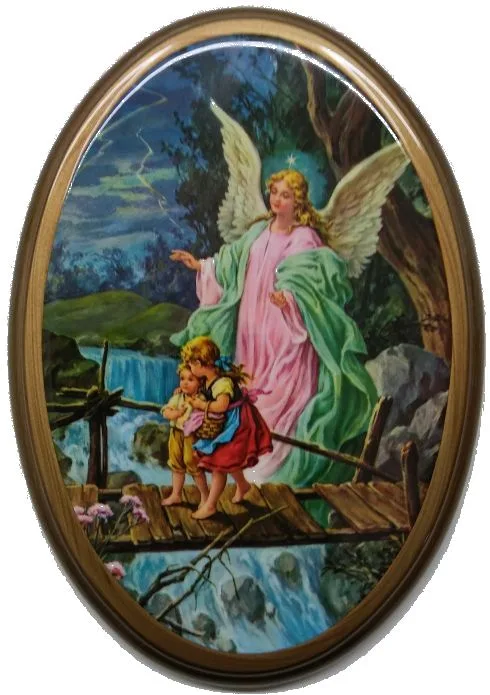 Ovalna slika Angel varuh