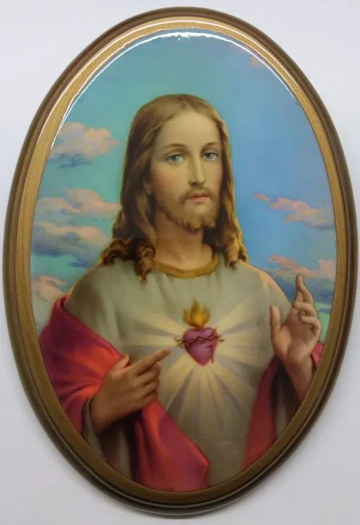 Ovalna slika Srce Jezusovo