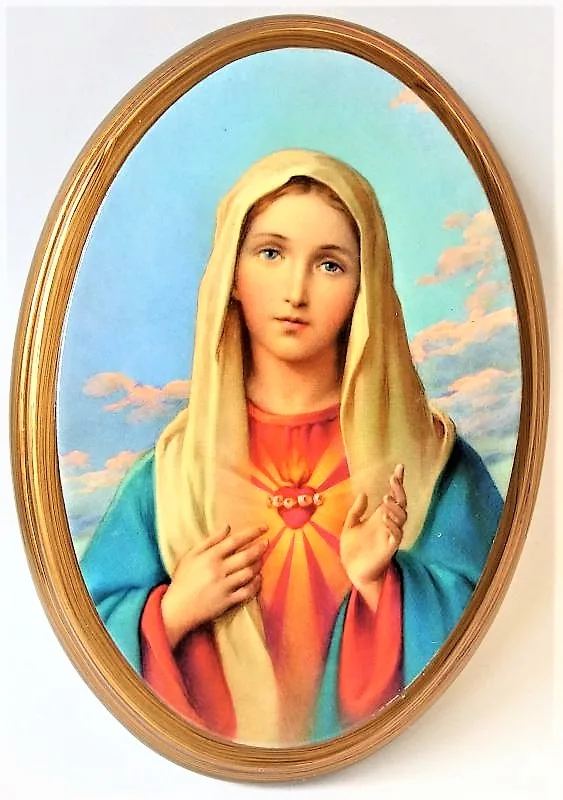 Ovalna slika Srce Marijino