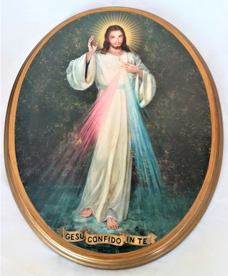 Ovalna slika Usmiljeni Jezus