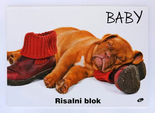Risalni blok A3, 20 listni Baby kuža s čevljem