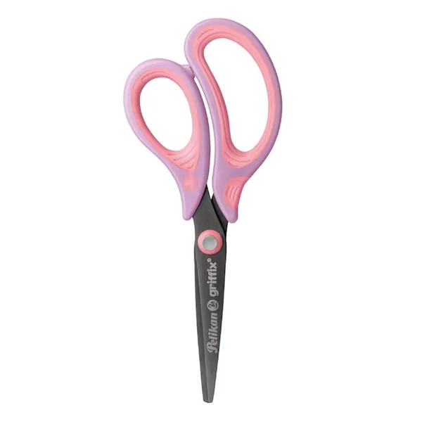 Škarje griffix pink z ergo ročajem, D 15cm