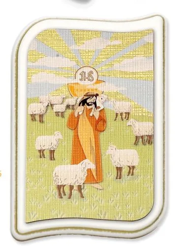 Slika na lesu "Dobri pastir"