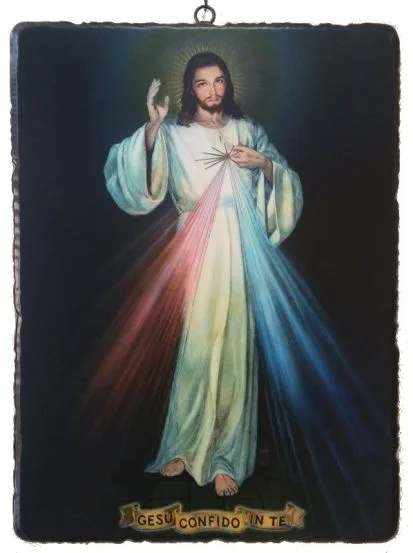 Slika na lesu Usmiljeni Jezus