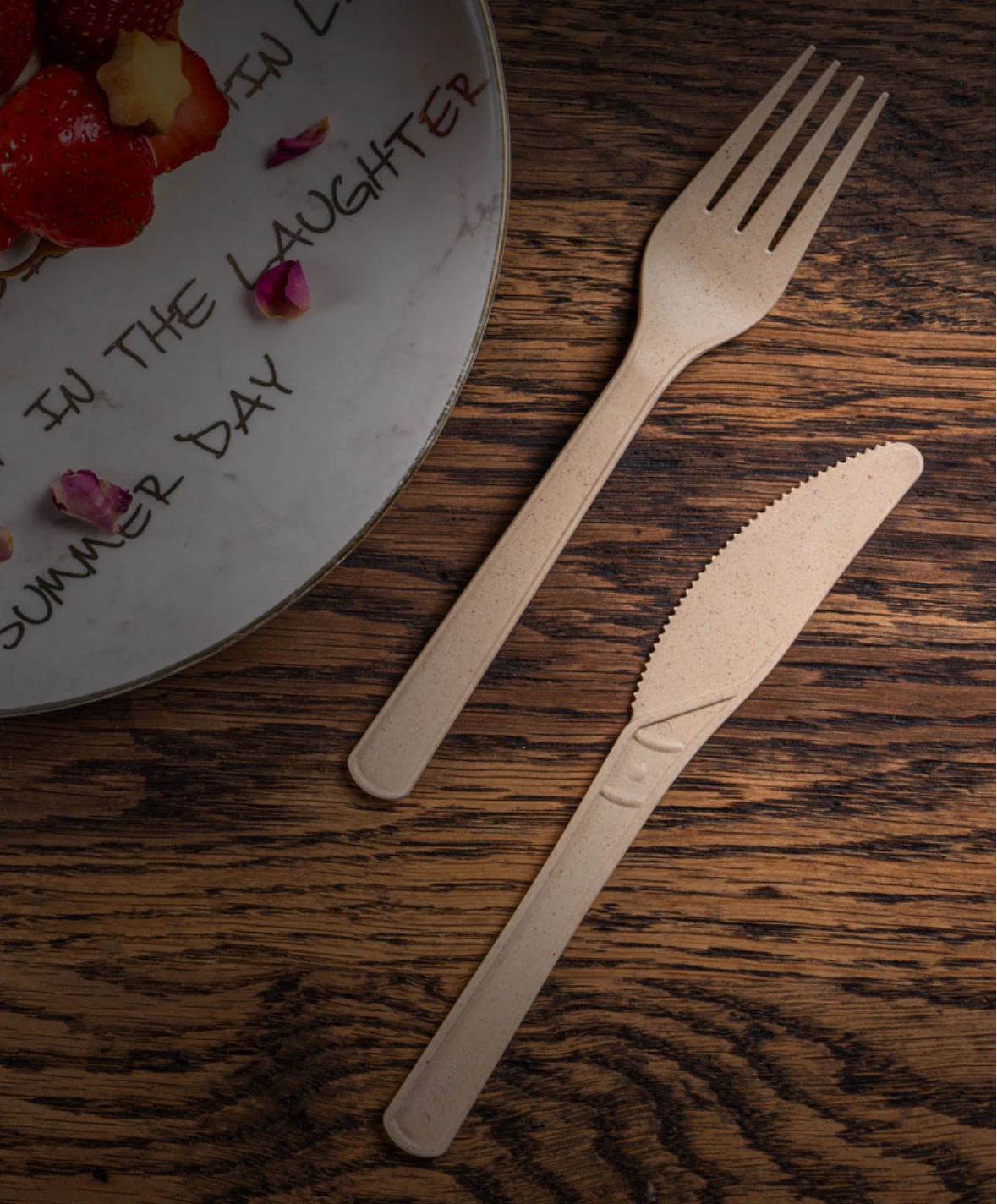 Biodegradable bamboo cutlery collection