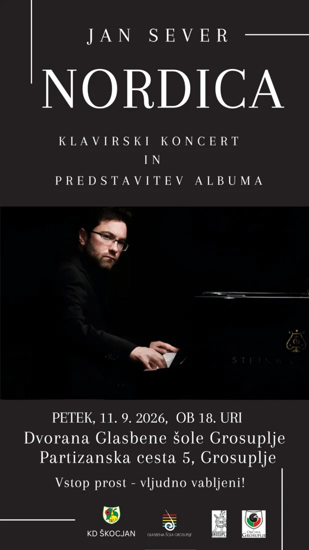 JAN SEVER: NORDICA Klavirski koncert s predstavitvijo albuma.