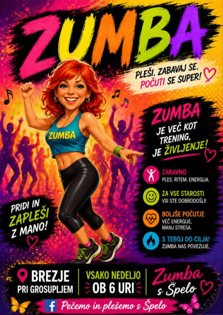 BREZPLAČNA ZUMBA - TVOJ NAJBOLJ ZABAVEN TRENING SE ZAČNE TUKAJ!