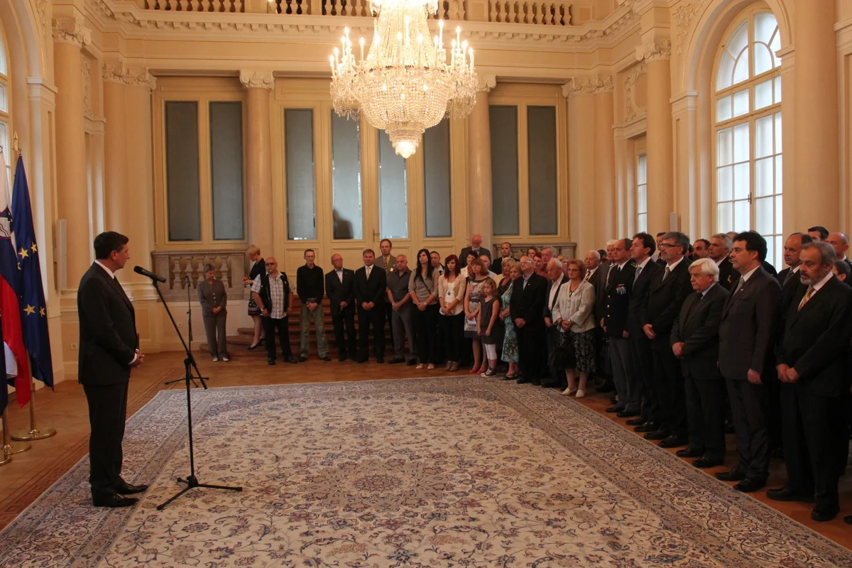 Sprejem za svojce padlih in ranjenih v vojni za Slovenijo leta 2013