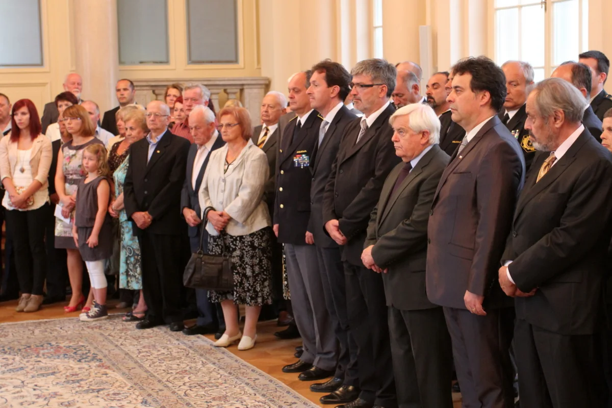 Ernest Petrič na sprejemu leta 2013