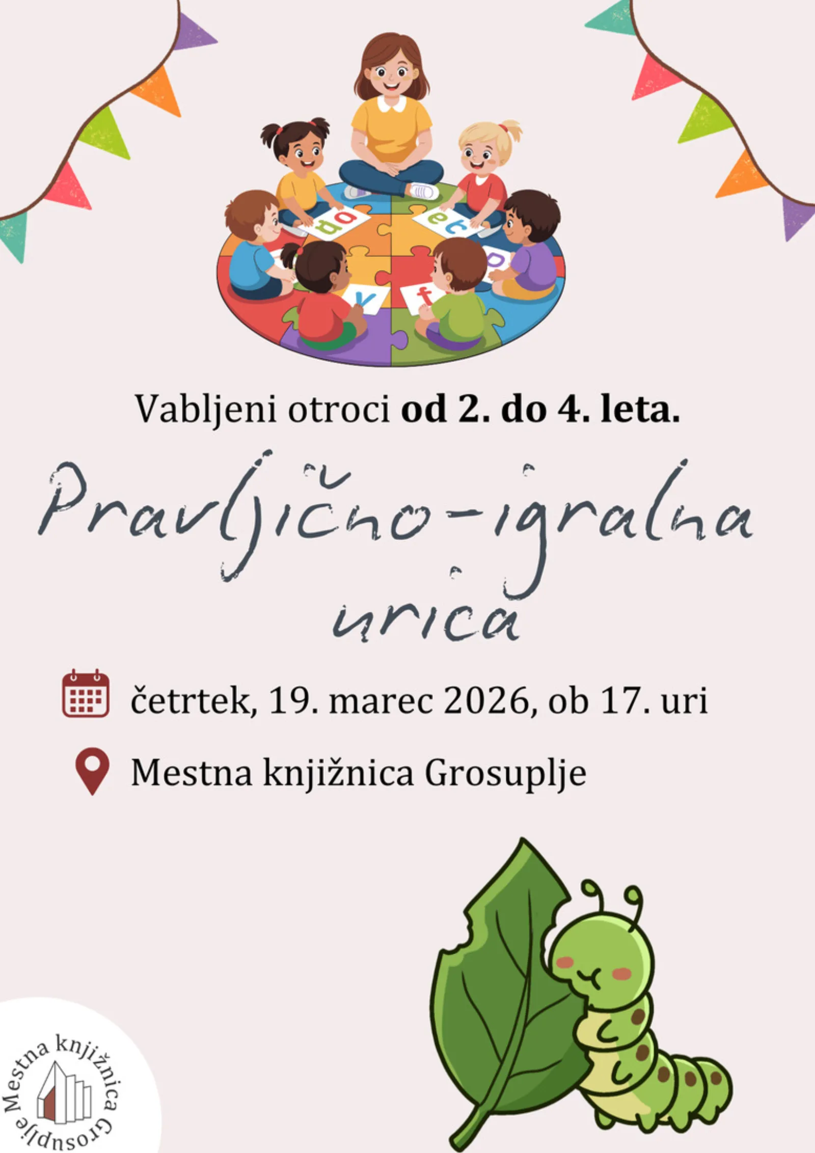 Pravljično-igralna urica za otroke od 2. do 4. leta