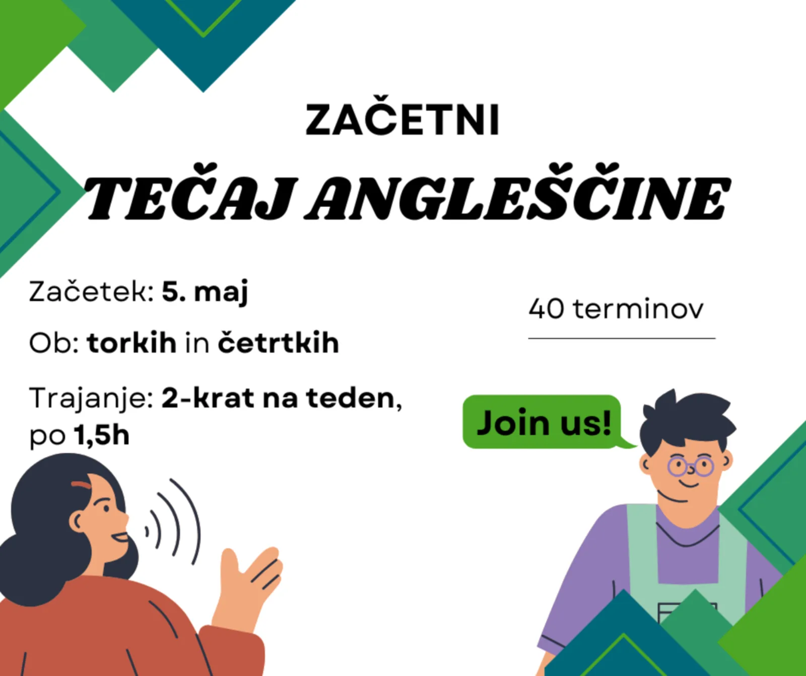 Začetni tečaj angleščine (A1)