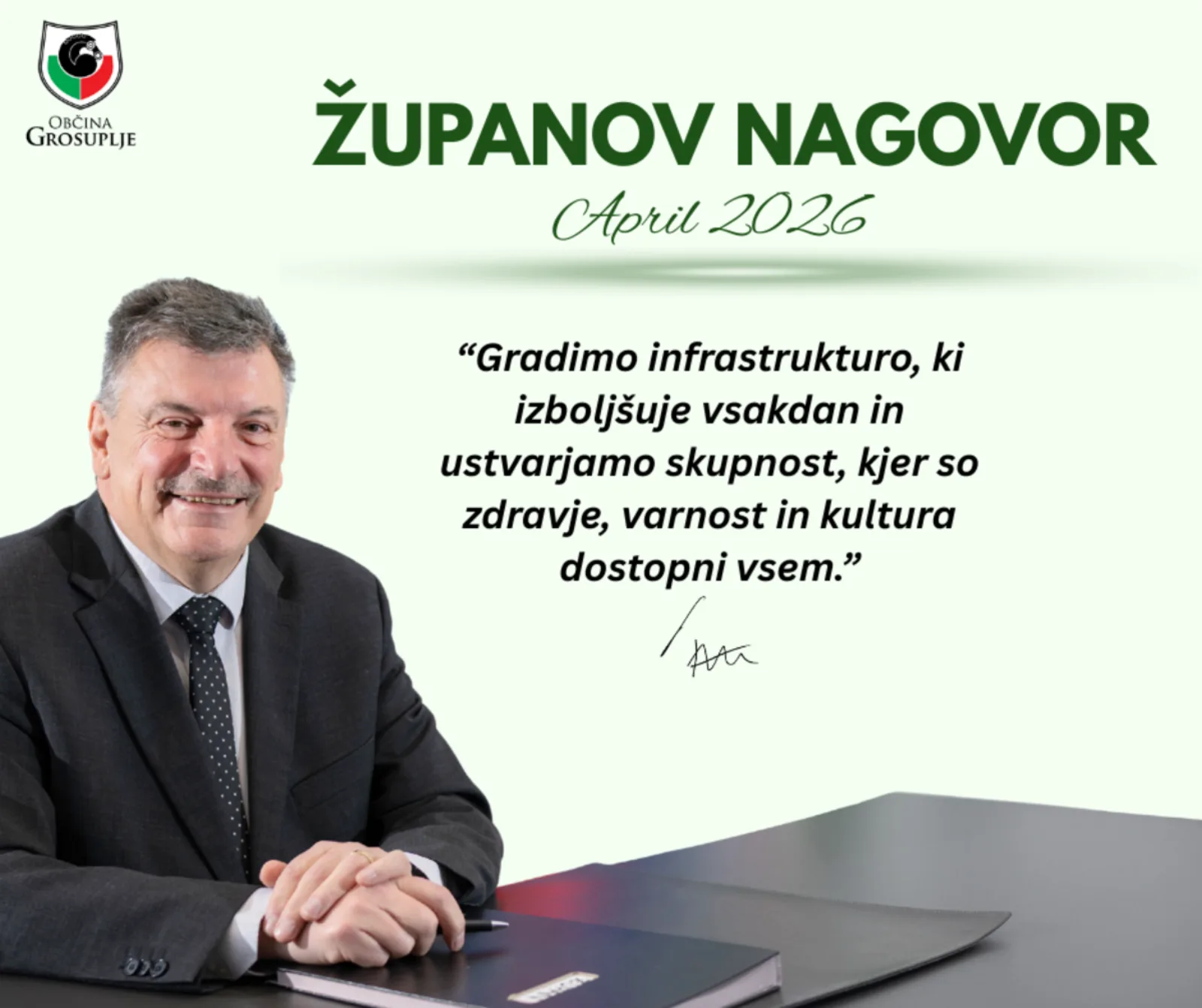 ŽUPANOV NAGOVOR, april 2026