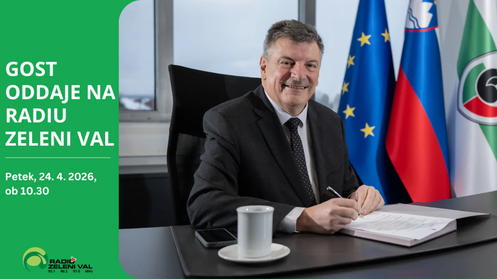 Župan dr. Peter Verlič gost oddaje na Radiu Zeleni val