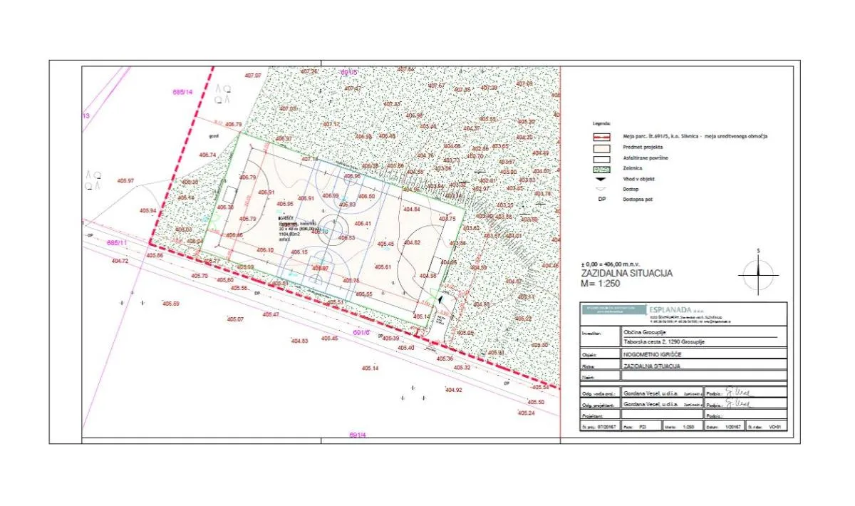 Občina Grosuplje uspešno pridobila evropska sredstva za novo športno igrišče na Spodnji Slivnici