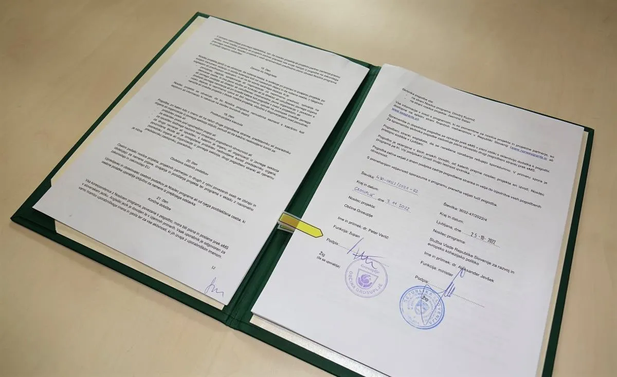 Pogodba o sofinanciranju za projekt Znanje za gospodaren odnos do narave podpisana