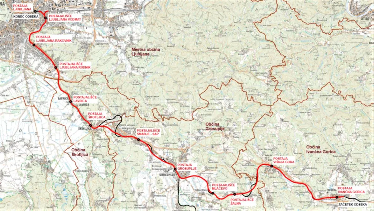 Za nadgradnjo železniške proge na odseku Ivančna Gorica – Ljubljana objavljena pobuda za pripravo državnega prostorskega načrta