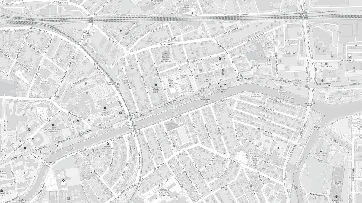 Zemljevid: Zaloška cesta 38, Ljubljana