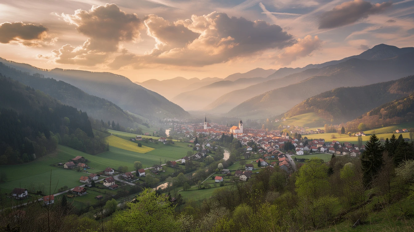Škofjeloška dolina, sotočje Poljanske in Selške Sore
