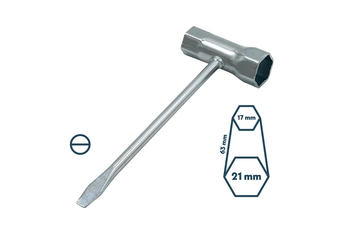 KLJUČ ZA SVEČKE A340 - 21 x 17 x 63 085406 Villager