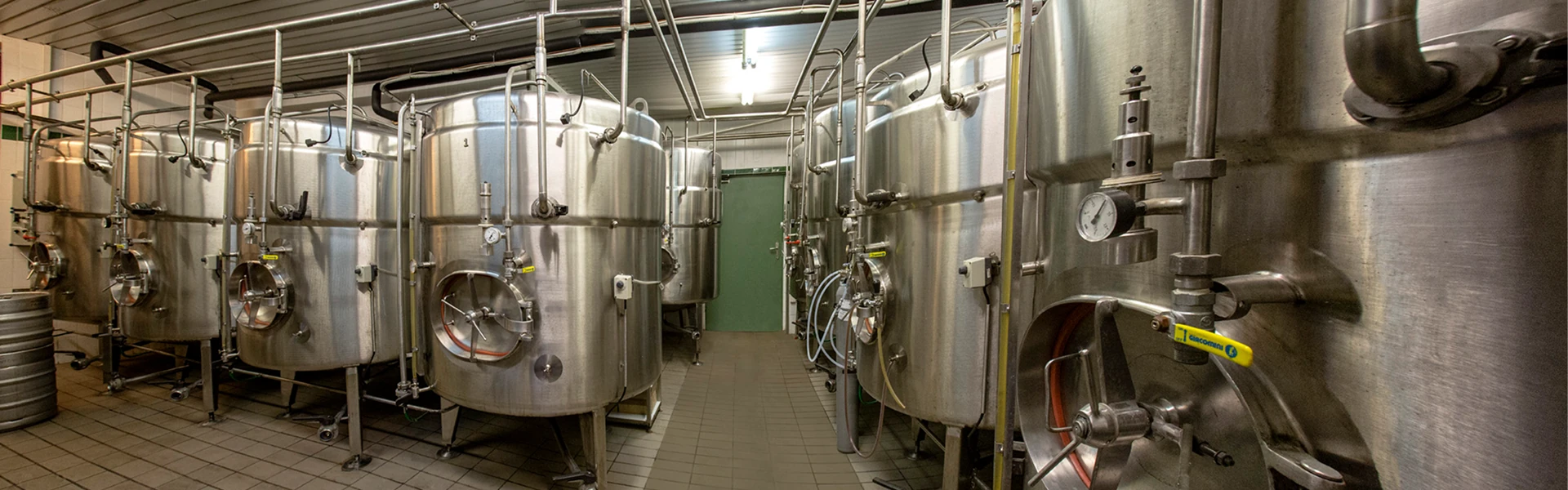 Produzione della birra nel birrificio BTC