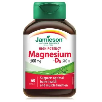 Jamieson Magnezij 500 + Vitamin D3