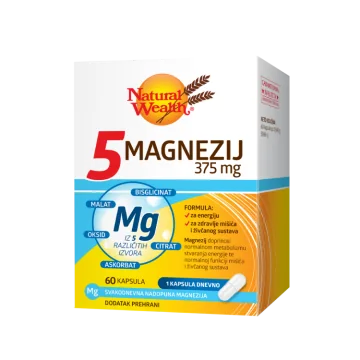Natural Wealth® 5 MAGNEZIJ 375 mg