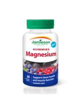 Jamieson Magnezij 20 mg žvečljivi bonboni, s sladili in sladkorji