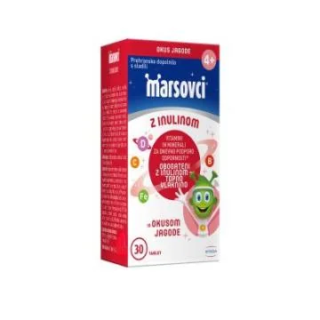Marsovci žvečljive tablete z inulinom – okus jagoda
