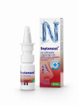 Septanazal 1mg/50mg v 1ml, pršilo za nos, raztopina