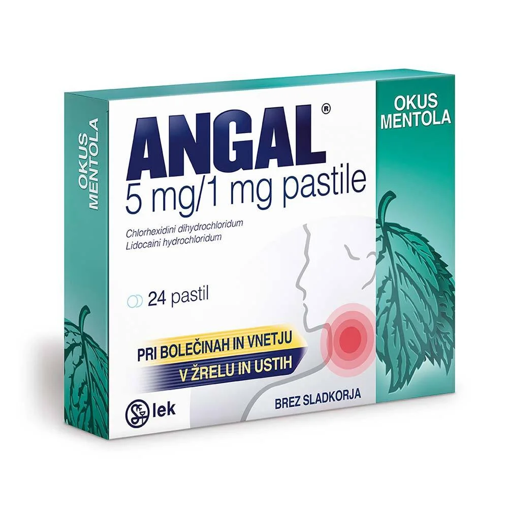 Angal® pastile z okusom mentola