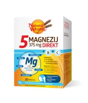 Natural Wealth® 5 Magnezij 375mg DIREKT + B + C