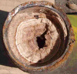 Reduced water pressure, due to deposits in pipes and machines