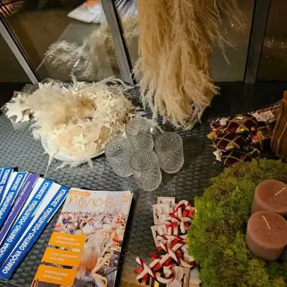 Materiali, s katerimi je Simon Ogrizek ustvarjal aranžmaje