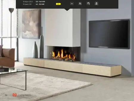 Metro 100XT/3 Eco Wave – prikaz iz kataloga SPARTHERM kamini in DRU plinski kamini