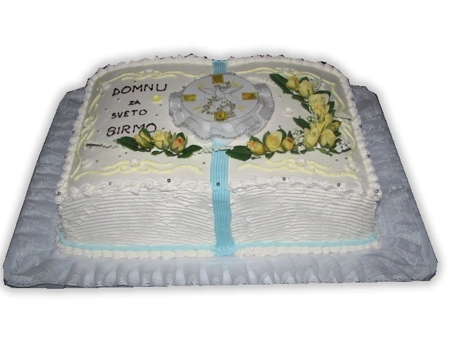 Birmanska torta z motivom knjige