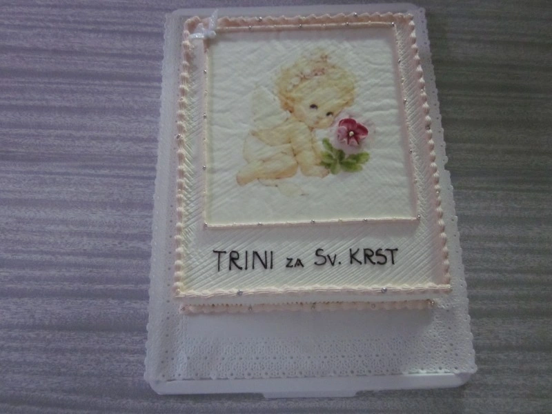 Torta za krst z angelom