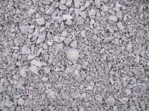 0–16 mm, mleti – fotografija materiala od blizu