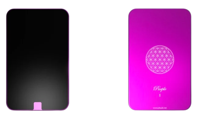 Purple 1, sprednja in zadnja stran