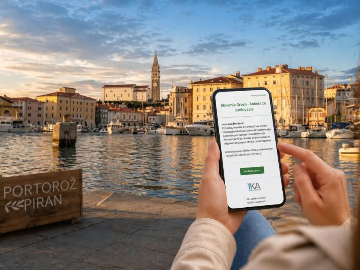SAMO PET MINUT: Tako lahko vplivate na prihodnost turizma v Piranu in Portorožu