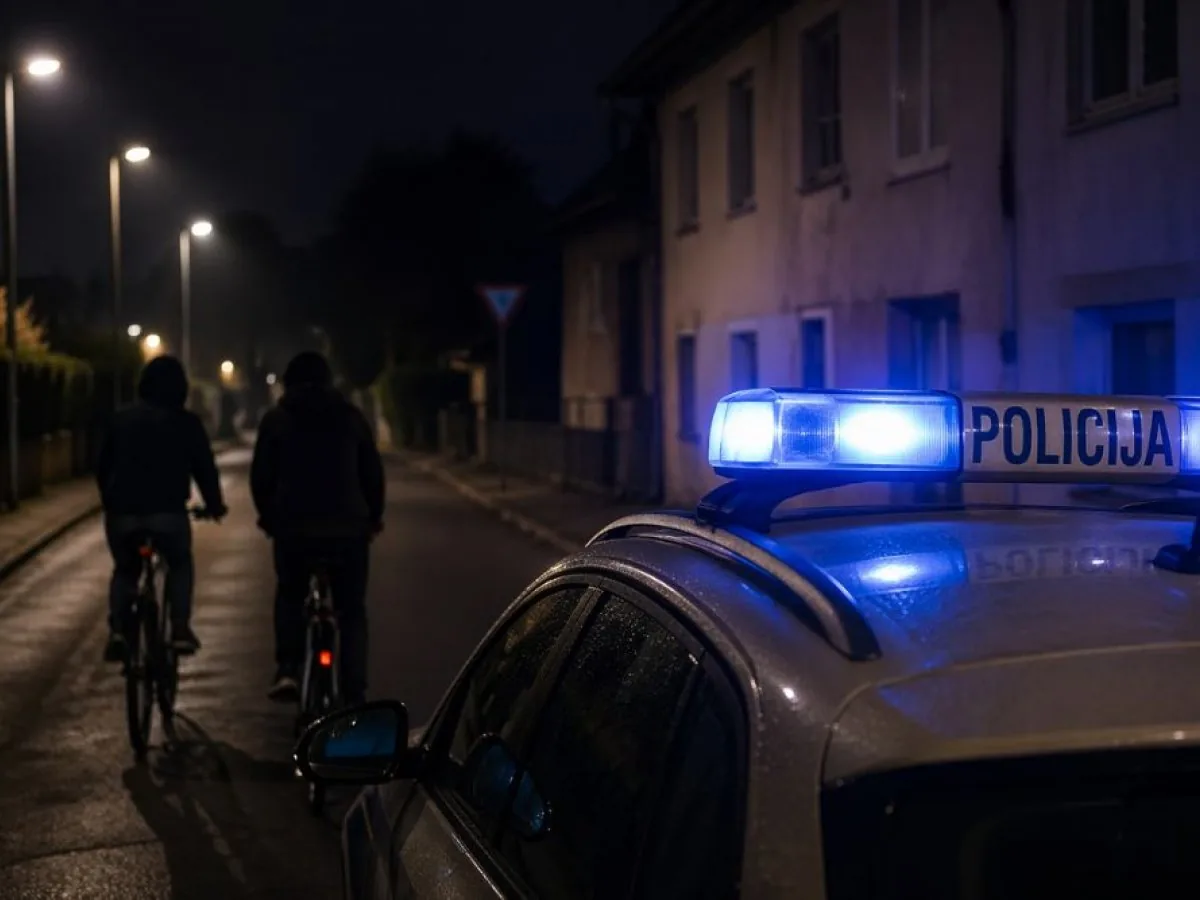 POLNOČNA EPIZODA V NOVI GORICI: Tatova zasačena sredi 'misije', sledil hiter umik s kolesi