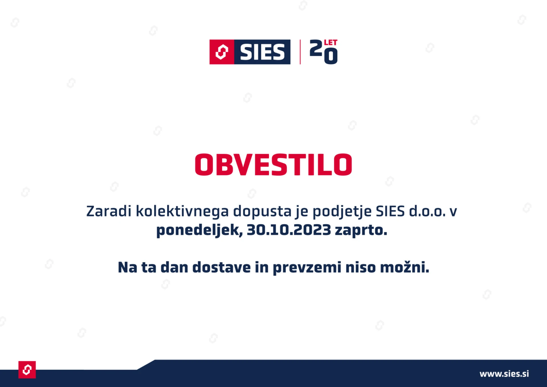 [OBVESTILO] Kolektivni dopust
