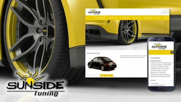 Spletna stran in vozilo SUNSIDE Tuning