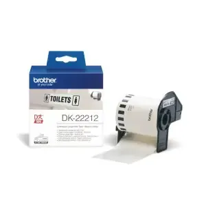 Nalepke za tiskalnik Brother DK22212 neskončne nalepke - film bel 62mm x 15,24m
